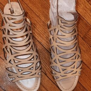 Vince Camuto Tan Cutout Sandals